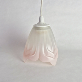 Glazen hanglamp roze | Romantische hanglamp in de vorm van een bloem