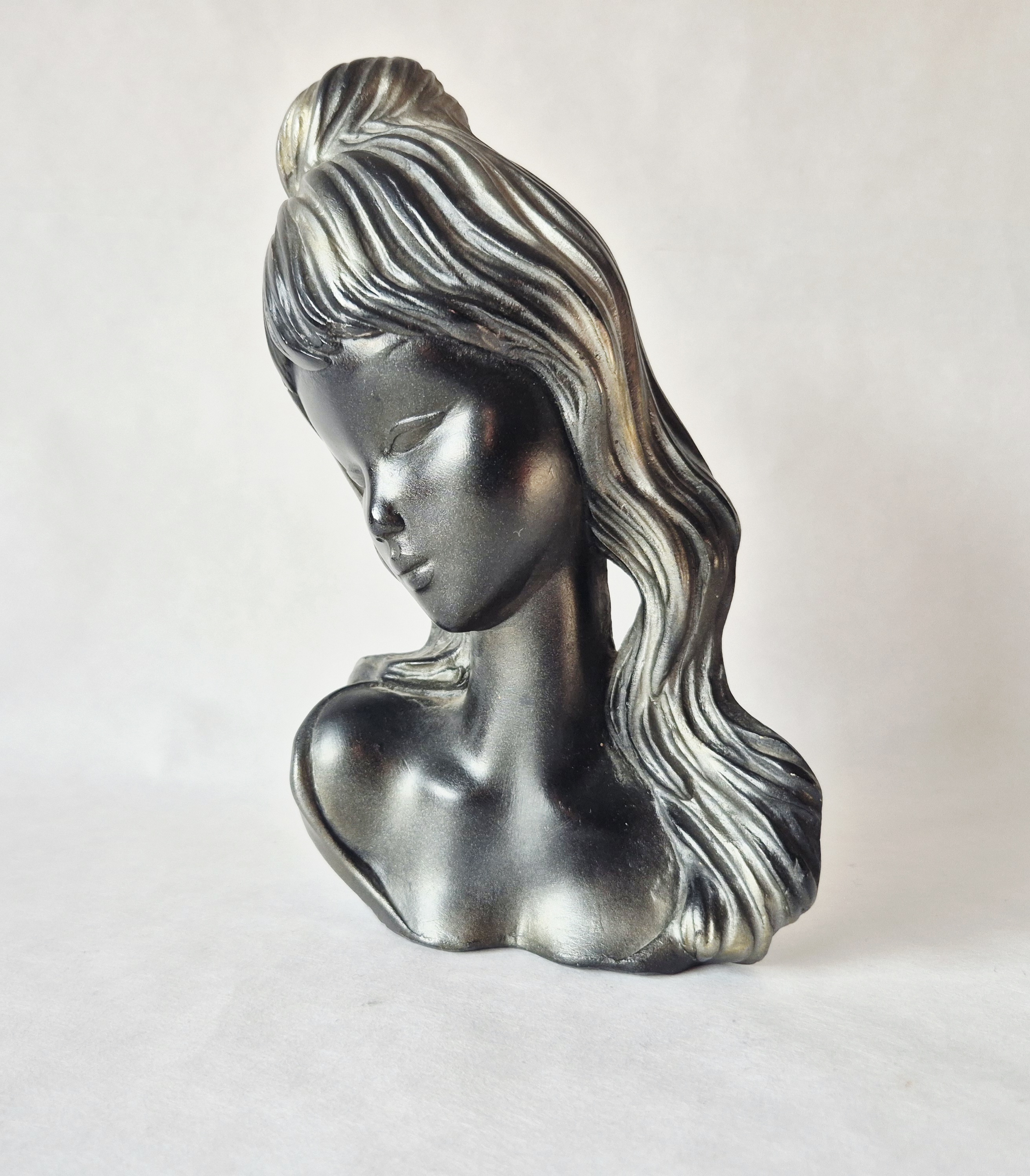 Jaren 50 wandsculptuur | Keramisch beeld portret | Wandhanger masker