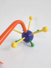 Vintage houten, kleurrijke Sputnik wandkapstok, Ikea