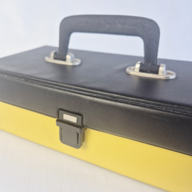 Vintage Cassettekoffer Zwart Geel