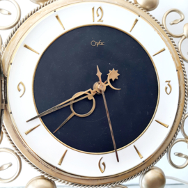 Orfac Sunburst wandklok | MCM klok | Jaren 60 klok zon, maan, ster | Midcentury modern klok