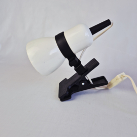 Jaren 80 Wit met Zwarte Klemlamp