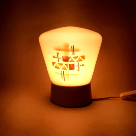 Jaren 50 plafondlamp | Schroefbol plafonniere | Kleurrijke plafondlamp