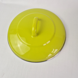 Jaren 70 groen emaille pan