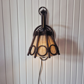 Vintage Rotan Wandlamp