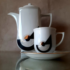 Studio Carlsbad Tsjecho-Slowakije koffieset, MCM, Boheme porselein 'Lisette'