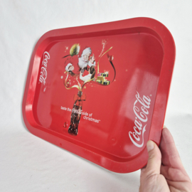 Vintage dienblad Coca Cola | Reclame dienblad | Kerstmis Coca Cola