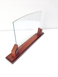 Art Deco fotolijst | Hout met halfrond glas | Jaren 30 lijst