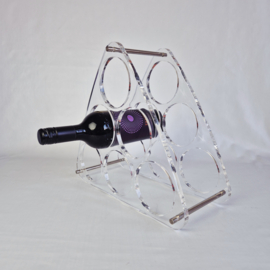Jaren 80 plexiglas wijnrek