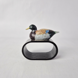 Set vintage servethouders met vogels
