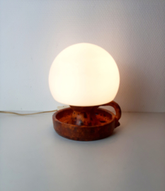 Vintage jaren 70 tafellamp | Fat Lava | Oranje lamp