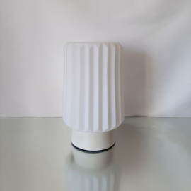 Plafondlamp Philips, plissé glas, in de stijl van Louis Kalff