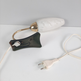 Vintage wandlamp met melkglazen kapje