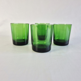 Jaren 70  France Groene Drinkglazen Set van 4