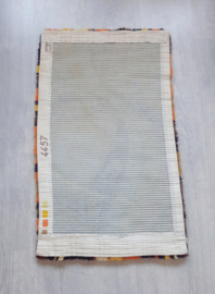 Vintage jaren 70 geknoopt kleed | Wandkleed | Badmat | Oranje-bruine mat
