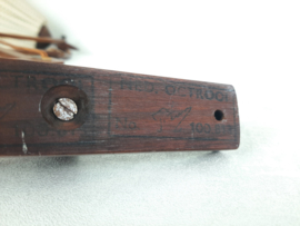 Houten wandlamp met zwenkarm | Jaren 70 schaarlamp