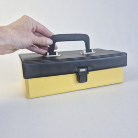 Vintage Cassettekoffer Zwart Geel