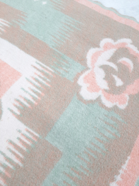 Wollen deken in pastelkleuren, Vintage jaren 60 deken