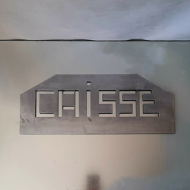 Art Deco bord Caisse | Origineel Art Deco uithangbord | French Art Deco sign