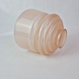 Vintage Art Deco glazen lampenkap | Opaal perzik roze
