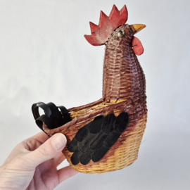 Vintage rotan kippenmandje