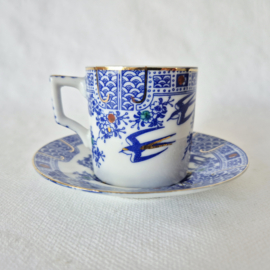 Orientaals Bone China Demitasse kop en schotel set van 4 stuks
