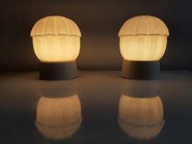 Thabur schroefbol, Art Deco plafondlamp in beige of roze