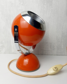 Vintage Space age | Jaren 70 oranje Eyeball | Tafellamp