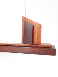 Art Deco fotolijst | Hout met halfrond glas | Jaren 30 lijst