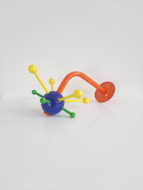Vintage houten, kleurrijke Sputnik wandkapstok, Ikea