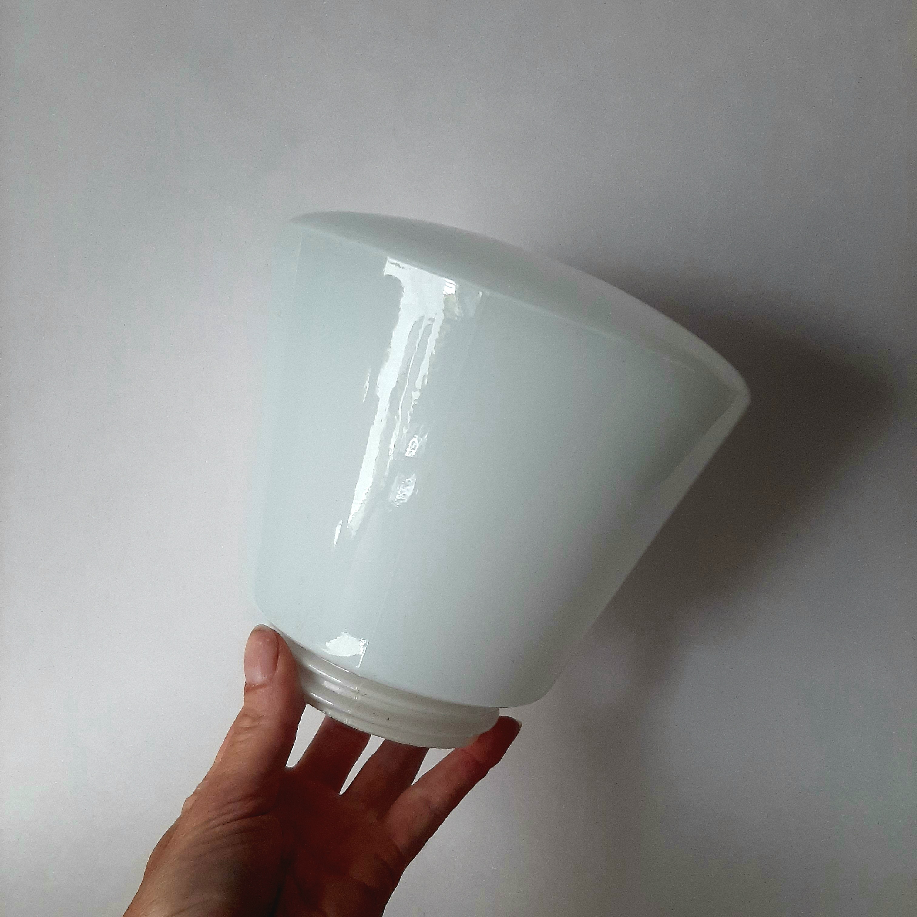Jaren 30 lampenkap opalineglas | Art Deco glazen schroefbol | Lampenkap ter vervanging