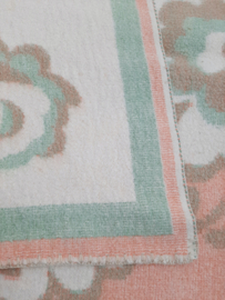 Wollen deken in pastelkleuren, Vintage jaren 60 deken
