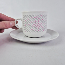 Vintage Eversberg West-Duitsland Kop en Schotel | Jaren 80 | Set van 2