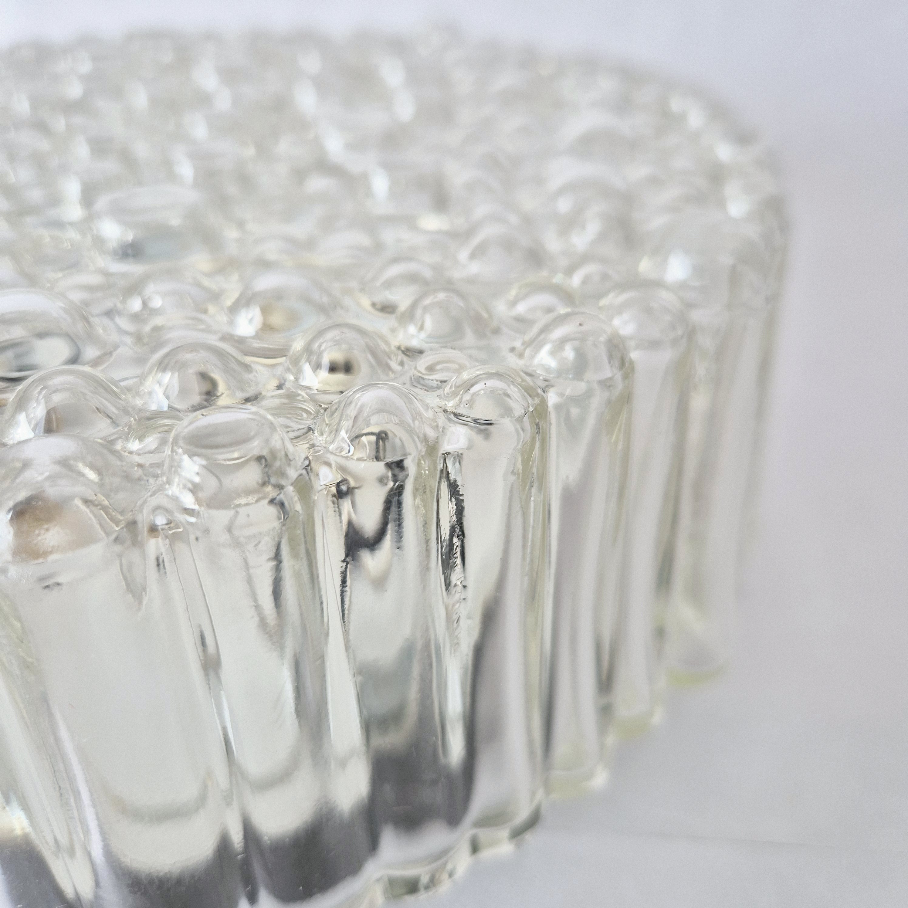 Hustadt Leuchten plafondlamp uit de jaren 60  | Bubbelglas