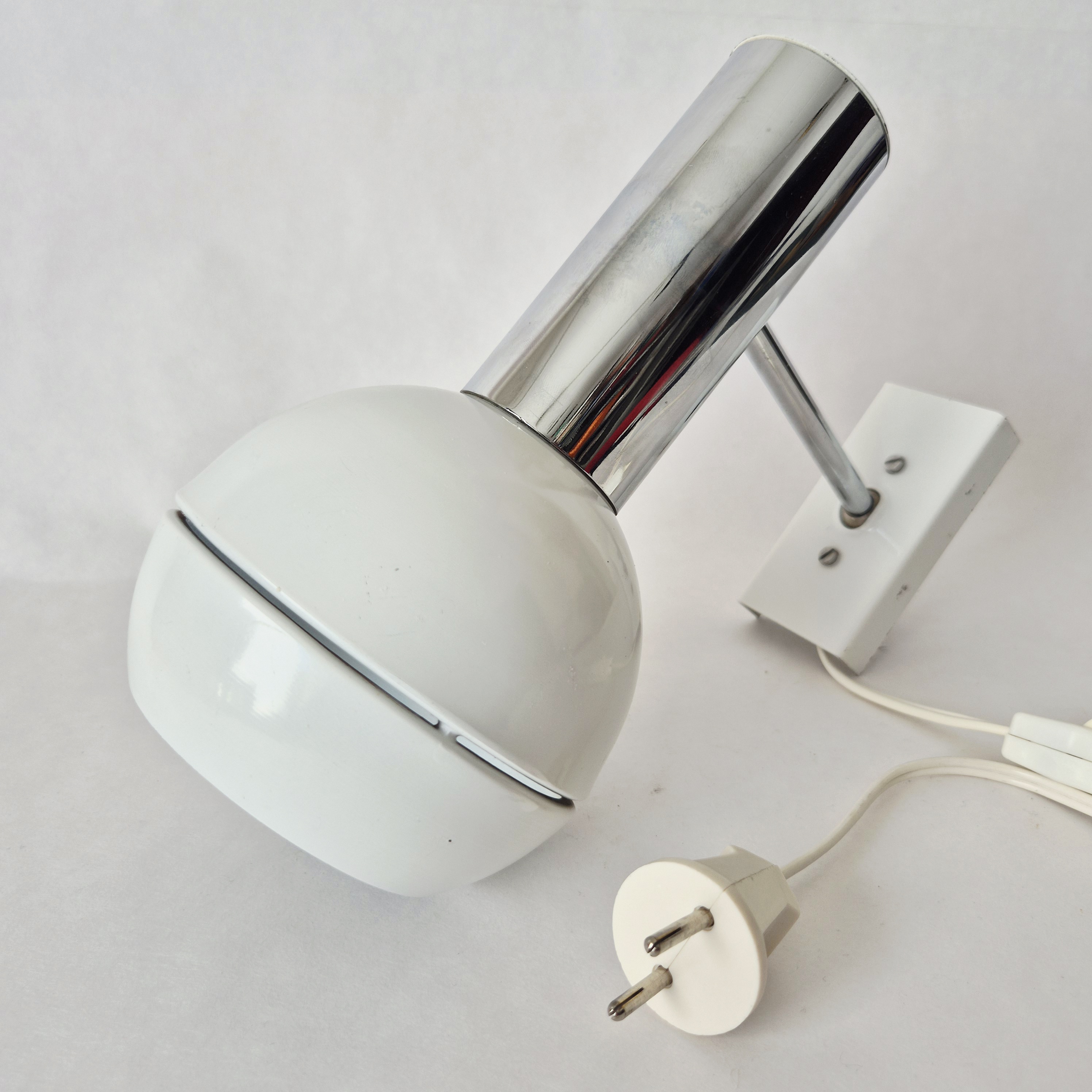 Wilko wandlamp wit | Vintage eyeball wandlamp