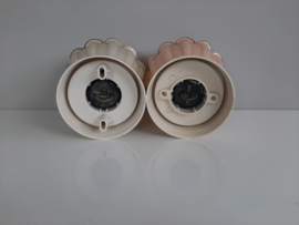 Thabur schroefbol, Art Deco plafondlamp in beige of roze
