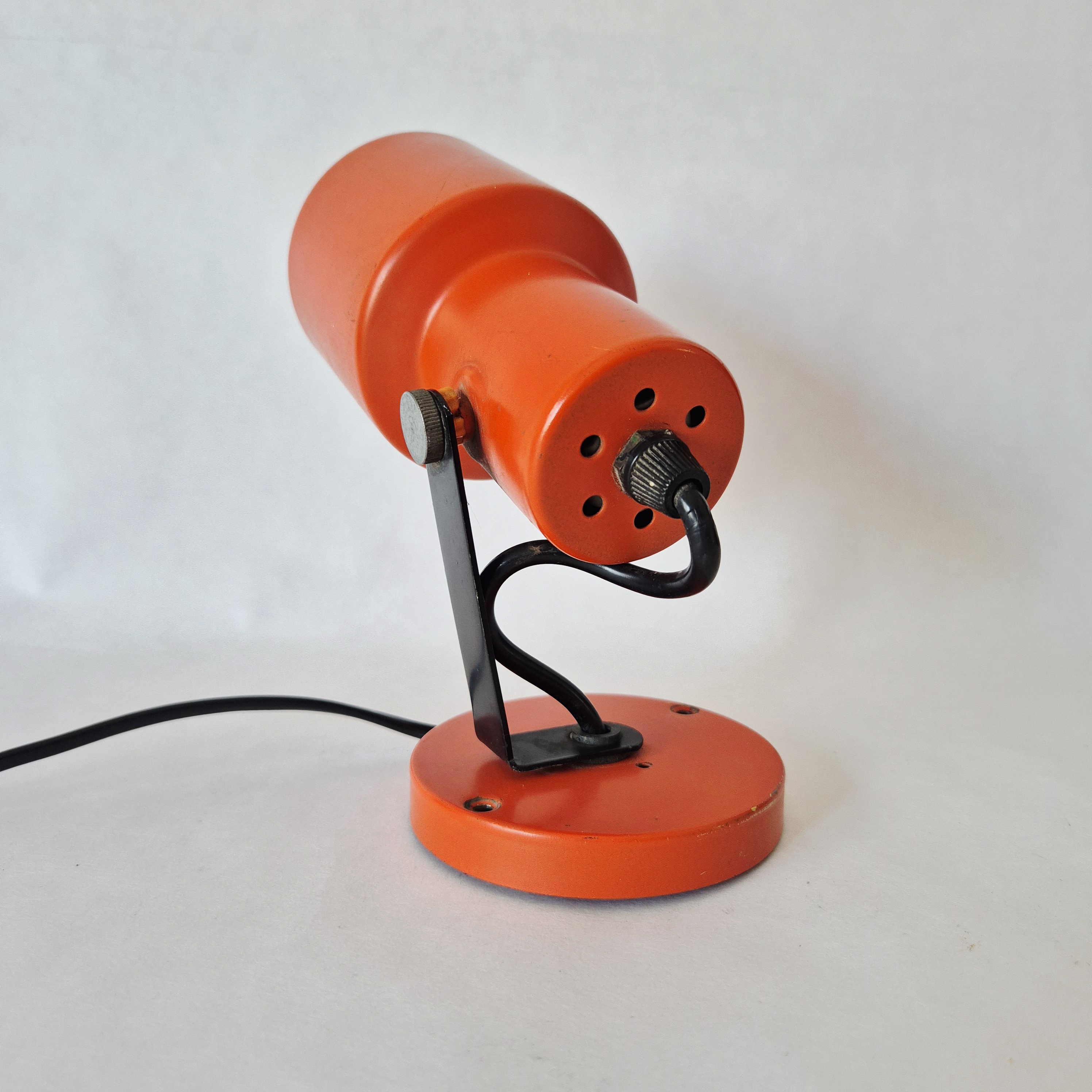 Vintage oranje spot, jaren 70 wand of plafondlamp