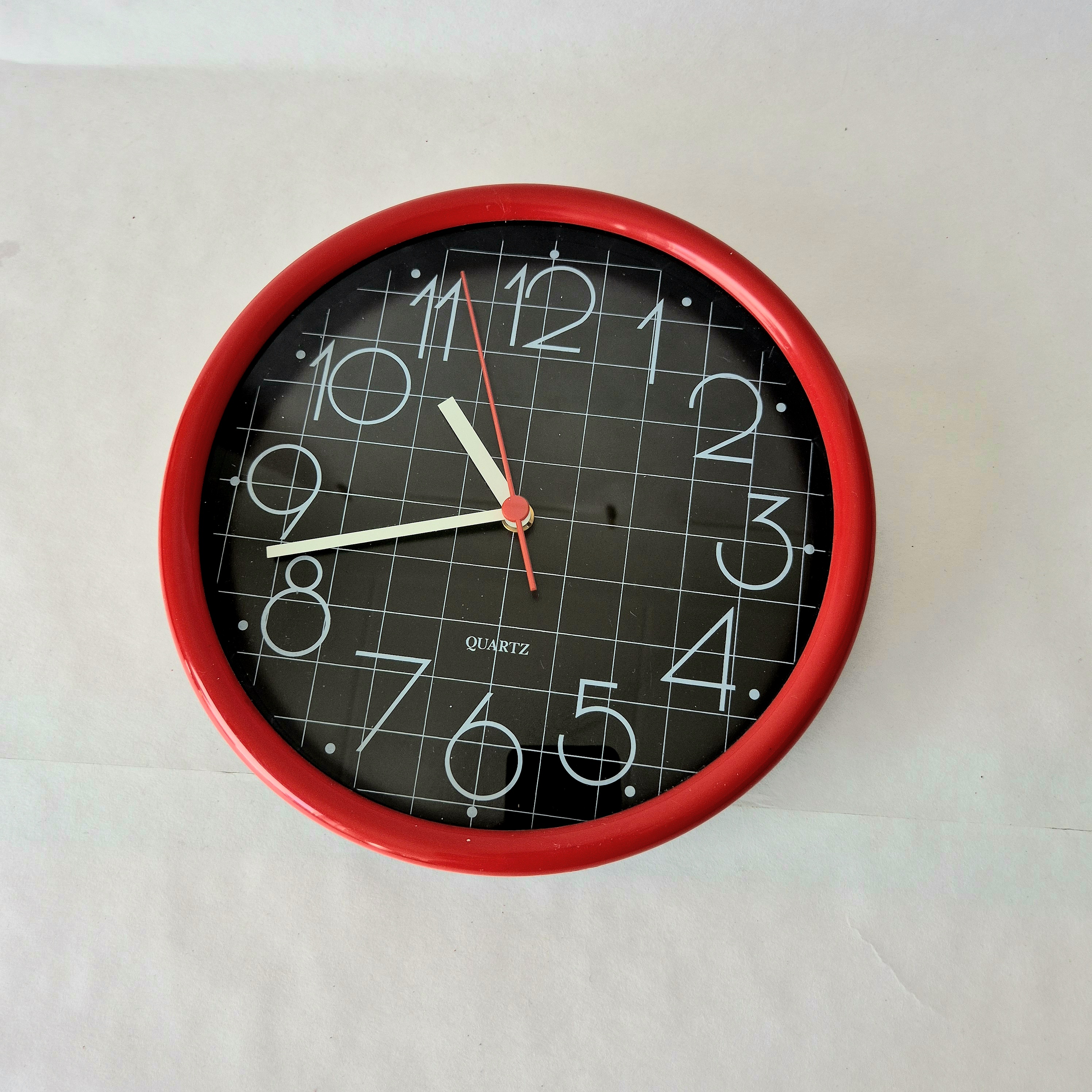 Memphis stijl wandklok | Vintage klok jaren 80 | Quartz wandklok