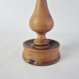Vintage Teakhouten Kandelaars Set van 2