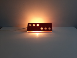 Vintage wandlamp | leeslamp rood met kunststof inzetstukjes | Jaren 80