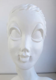 Vintage mannequin buste Twiggy | Witte Twiggy mannequin display