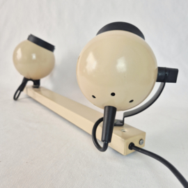Spotjesbalk beige eyeball | Jaren 70/80 wand,- of plafondverlichting