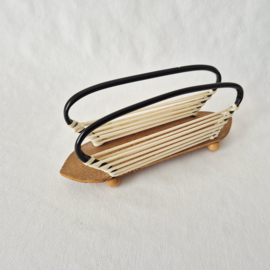 Vintage servethouder | Jaren 60 tafeldecor | MCM houder voor servetten