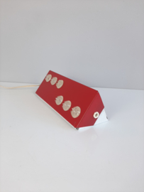 Vintage wandlamp | leeslamp rood met kunststof inzetstukjes | Jaren 80