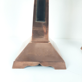 Set van 2 prachtige Amsterdamse School | Art Deco koperen kandelaars