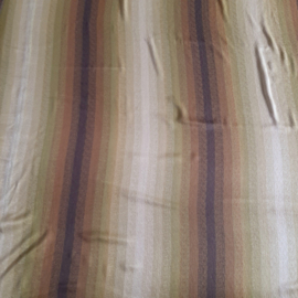 Vintage gordijnen, jaren 50 raambekleding groen, bruin. 210 cm x 285 cm