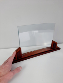 Art Deco fotolijst | Hout met halfrond glas | Jaren 30 lijst