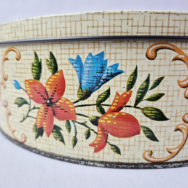 Vintage koekblik "Health, Love & Wealth & Time to Enjoy Them"