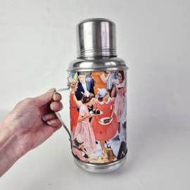 Thermoskan met vintage decoratie