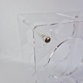 Vintage plexiglas | Perspex wijnrek voor 6 flessen